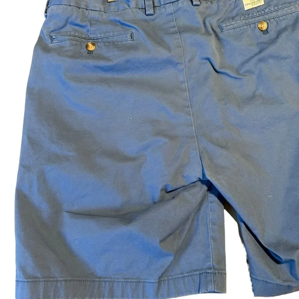 Vineyard Vines Men's Shorts Blue Breaker Short Cotton Size 40 Flat Front Casual‎